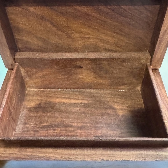 ✨Vintage Archana Crafts Hand Craved with Brass Inlay Jewellery or Trinket Box ✨ - Picture 3 of 16